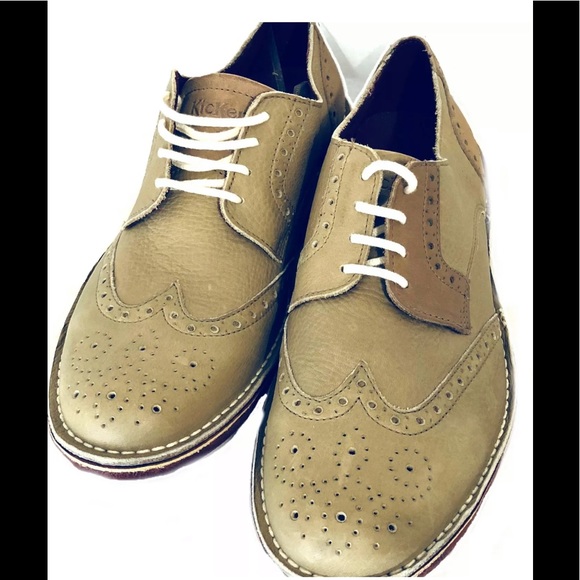 Kickers Shoes | Kickers Mens Shoes Urbania Derby Lace Brogue Beige | Color: Tan | Size: 41 | Goldengate19's Closet